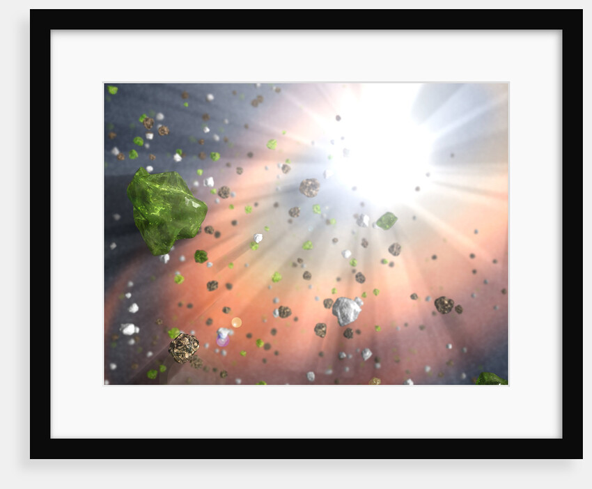 Artist's Conception of Dust in a Quasar Wind by Anonymous