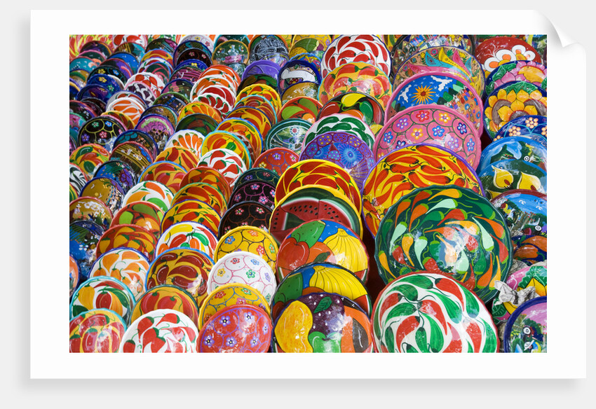 Brightly Painted Bowls in Mexico by Anonymous