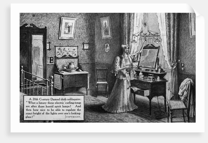 1907 Trade Card Demonstrating Electricity by Anonymous