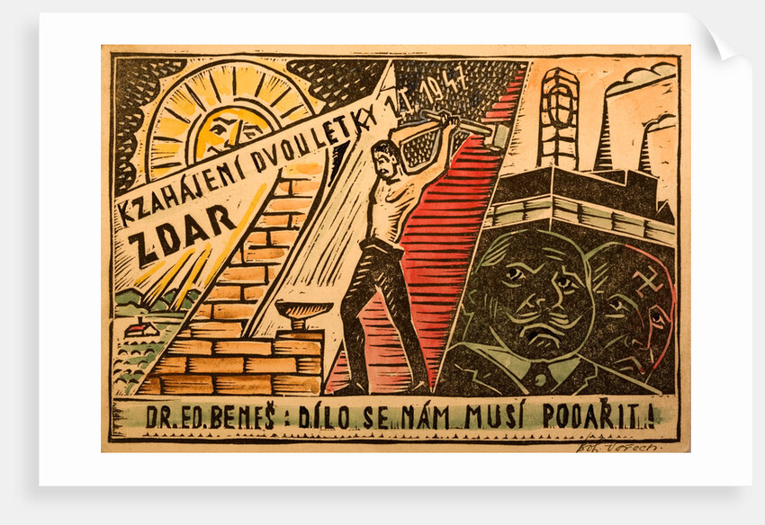 1947 Czech Propaganda Postcard by Anonymous