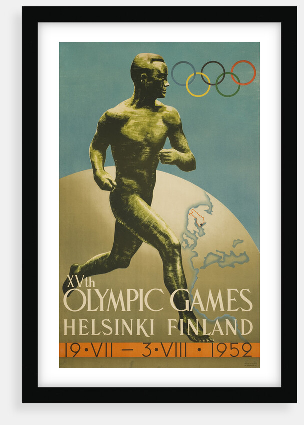 VXth Olympic Games Helsinki Finland Poster by Ilmari Sysimetsa