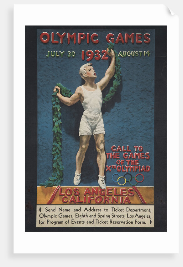 Olympic Games 1932 Poster by Julio Kilenyi