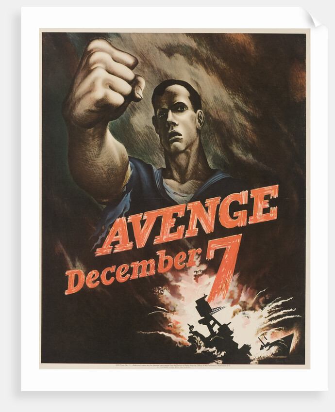 Avenge December 7 Poster by Bernard Perlin