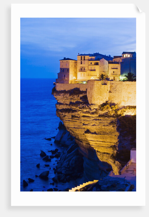 Bonifacio High Town on Limestone Cliff by Anonymous