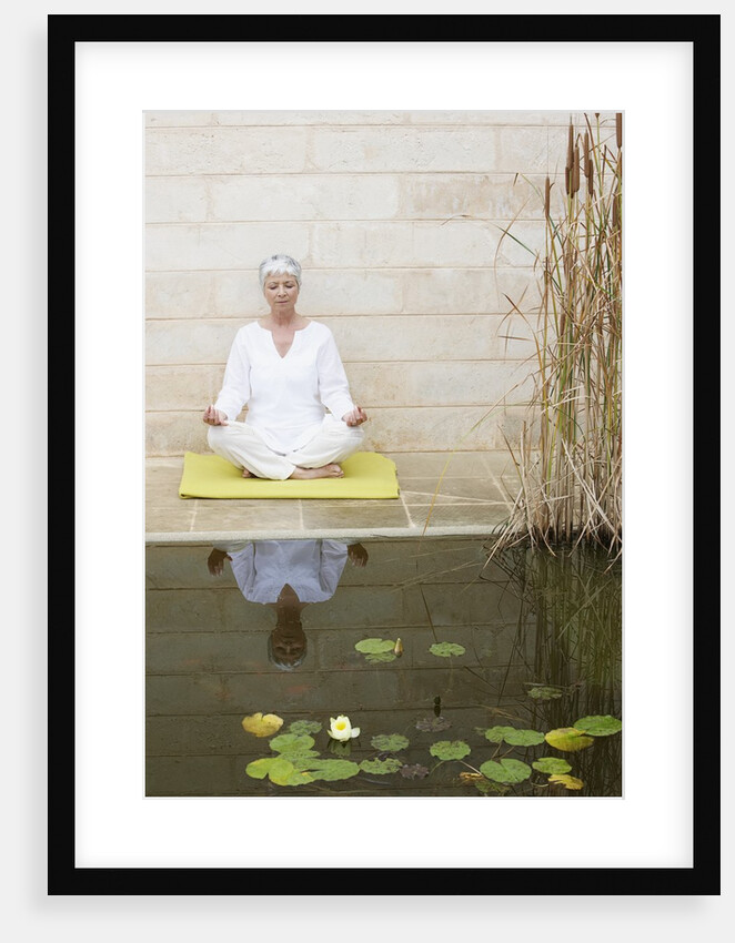 Woman in lotus position by Anonymous