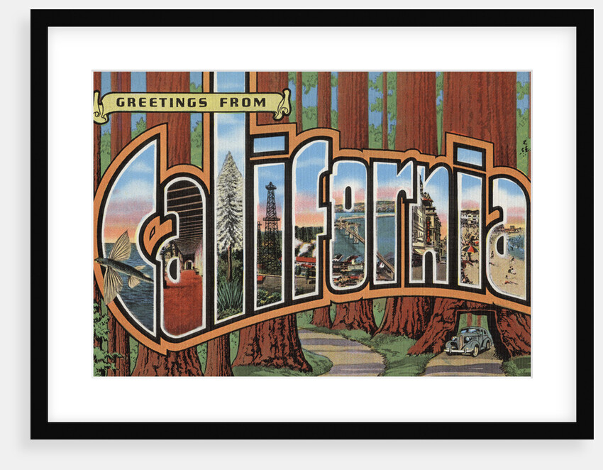 Greetings from California Postcard by Anonymous