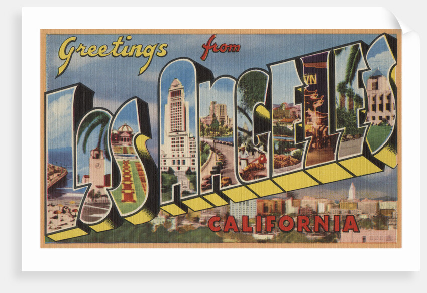 Greetings from Los Angeles California Postcard by Anonymous