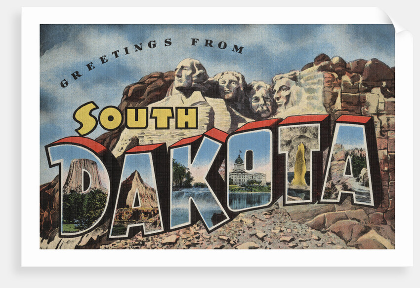 Greetings from South Dakota Postcard by Anonymous