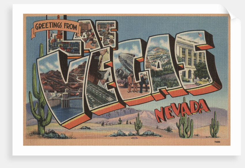 Greetings from Las Vegas Nevada Postcard by Anonymous