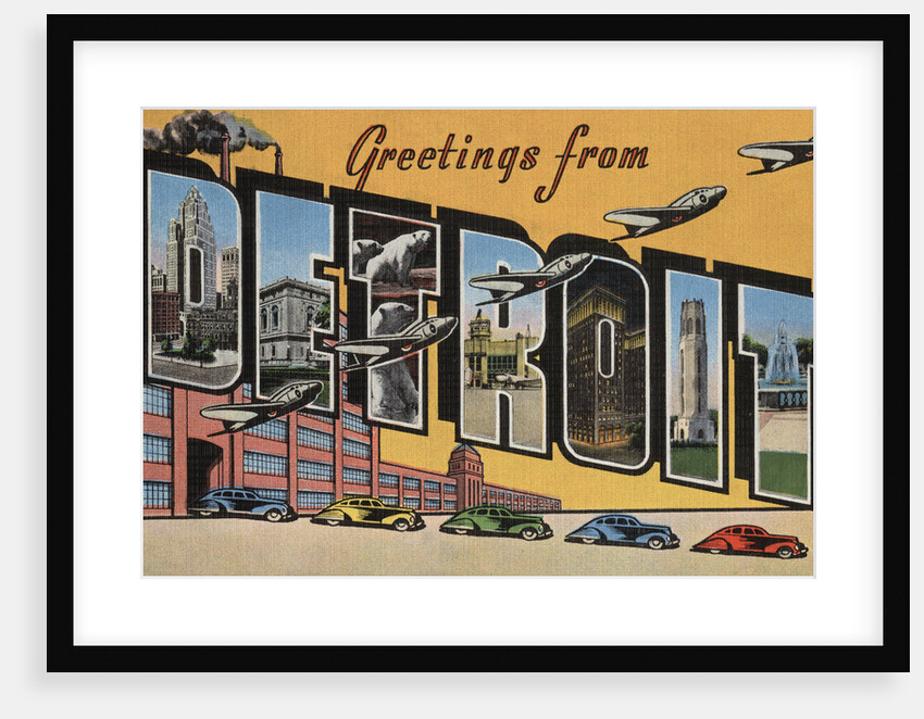 Greetings from Detroit Postcard by Anonymous