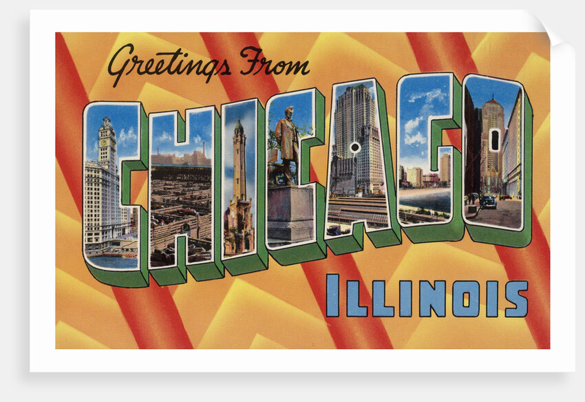 Greetings from Chicago Illinois Postcard by Anonymous