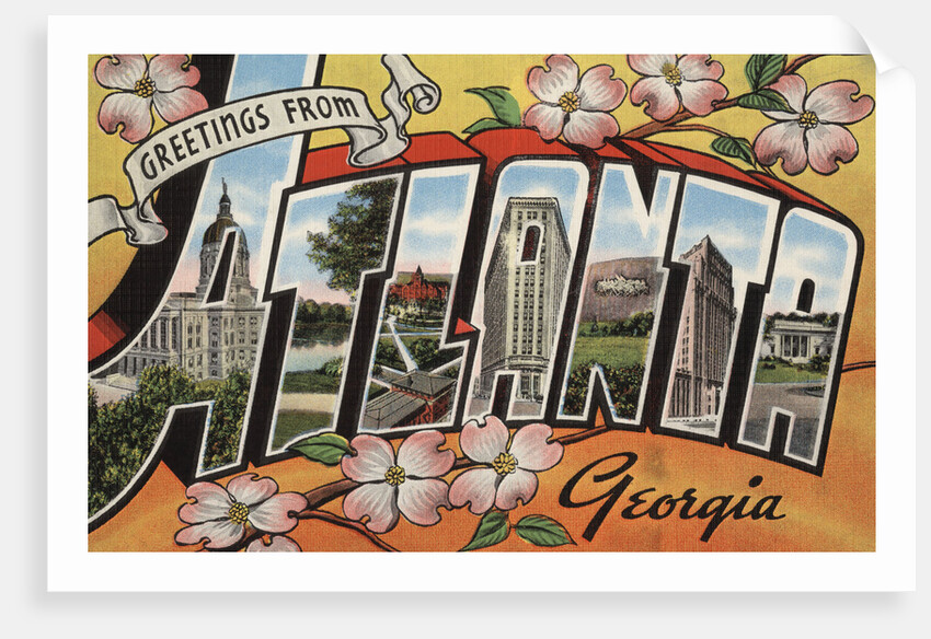 Greetings from Atlanta Georgia Postcard by Anonymous