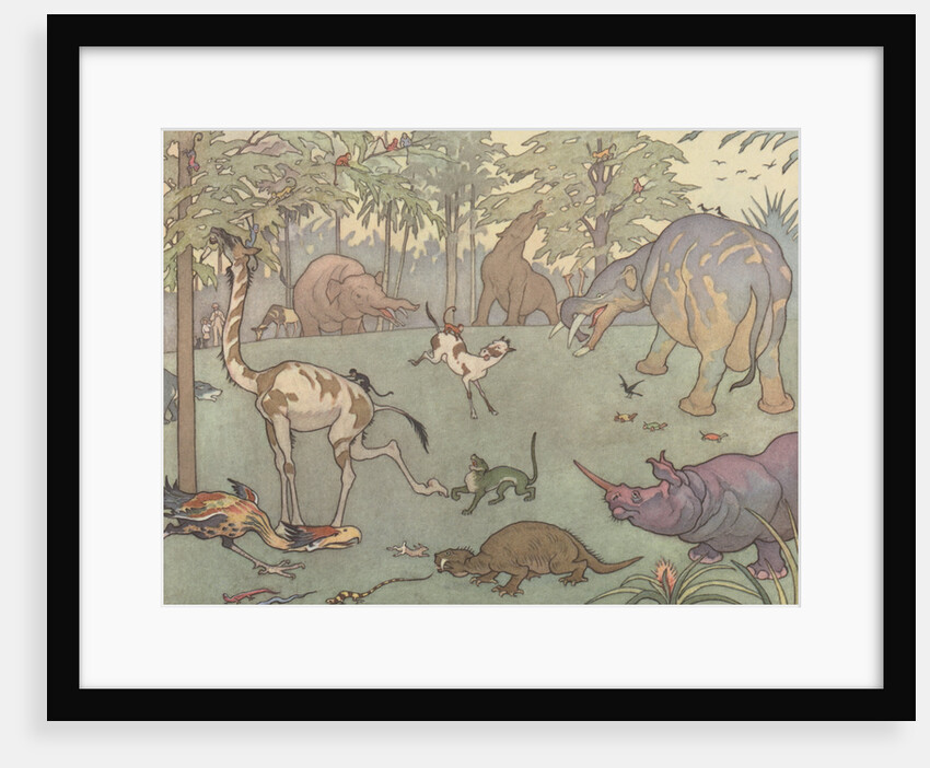 Illustration of the Golden Age of Mammals by E. Boyd Smith