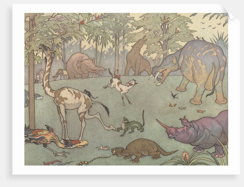 Illustration of the Golden Age of Mammals by E. Boyd Smith