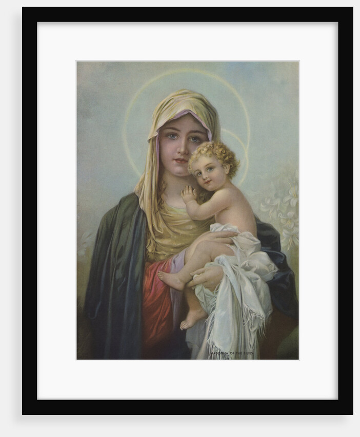 Calendar Illustration of Virgin Mary and Baby Jesus by Anonymous