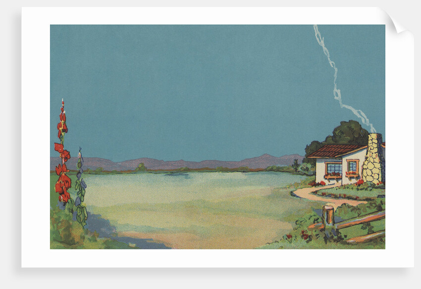 Illustration of Cottage in Country by Anonymous