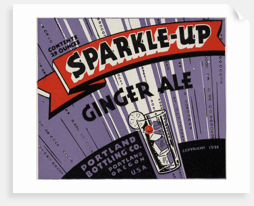 Sparkle-Up Ginger Ale Label by Anonymous