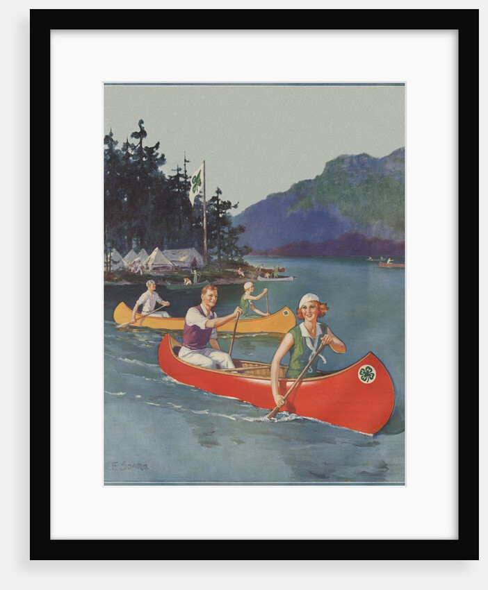 Magazine Illustration of Four-H Camp by William Fulton Soare