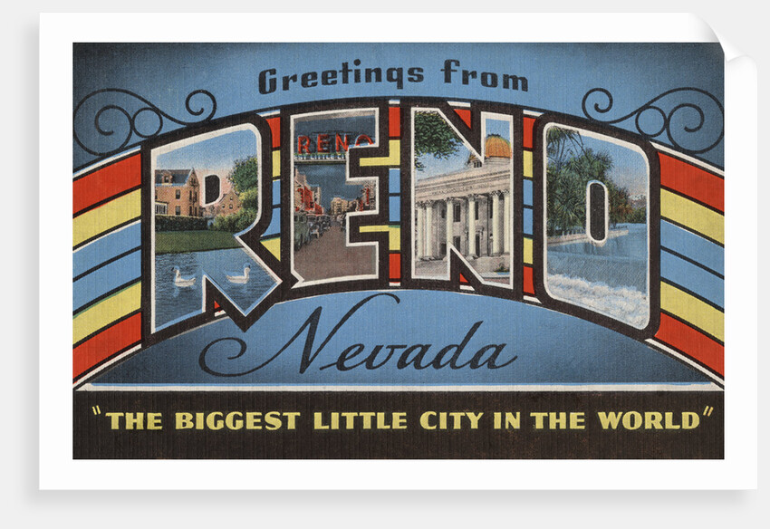 Greetings from Reno Nevada Postcard by Anonymous