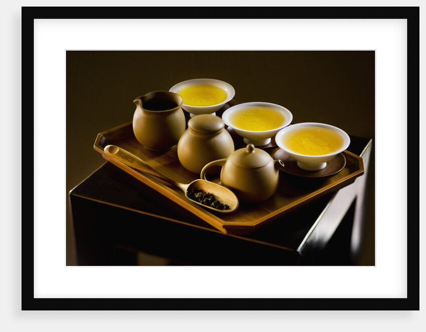 Oolong Tea Served with Japanese Tea Set by Anonymous