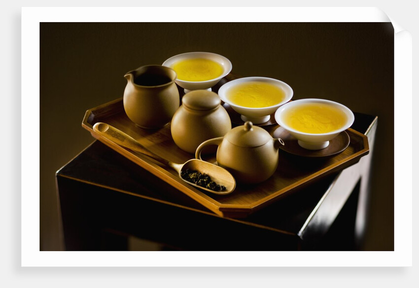 Oolong Tea Served with Japanese Tea Set by Anonymous