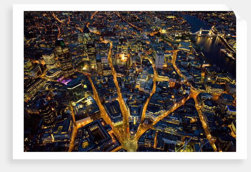 Aerial View of London at Night by Anonymous