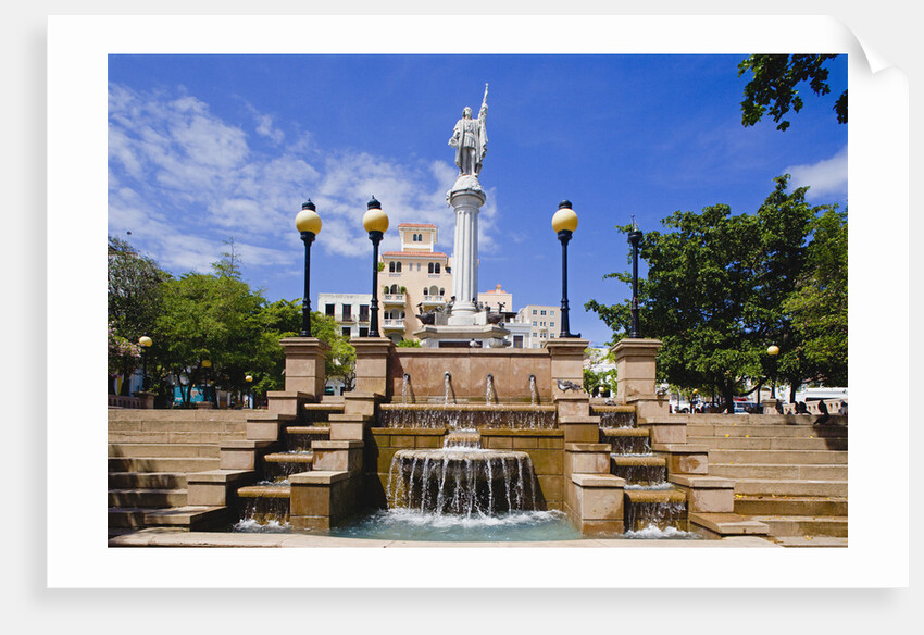 Fountain and Monument in Plaza de Colon by Anonymous