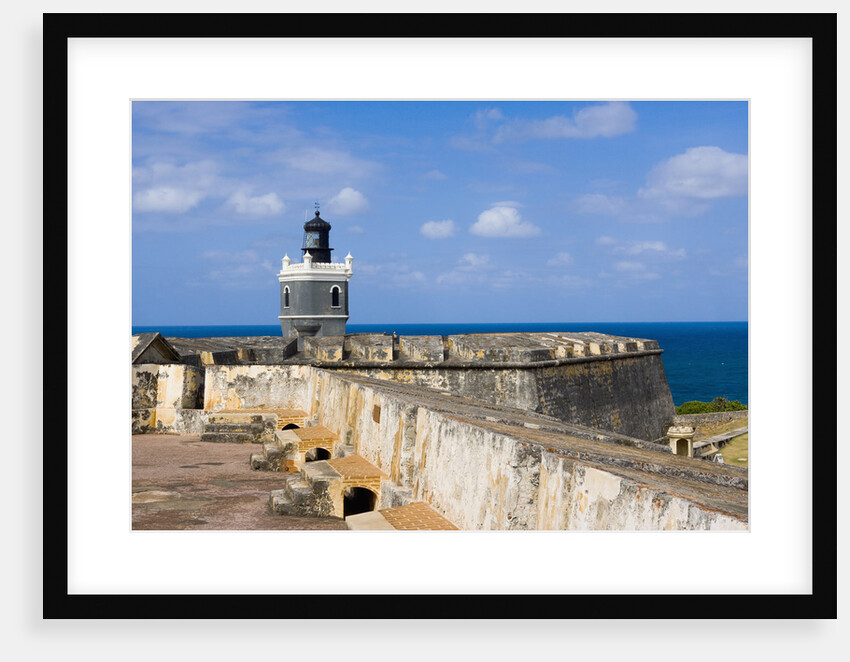Lighthouse at El Morro Fort in Old San Juan by Anonymous