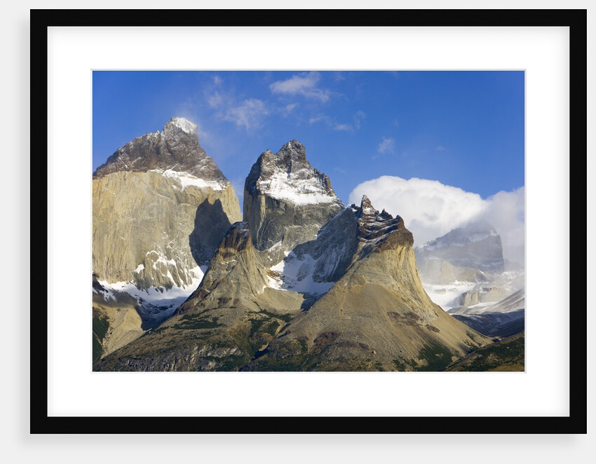 Rugged and Misty Cuernos del Paine Peaks by Anonymous