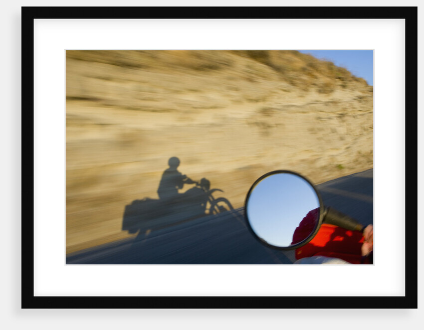 Motorcyclist on Road to Pollara by Anonymous