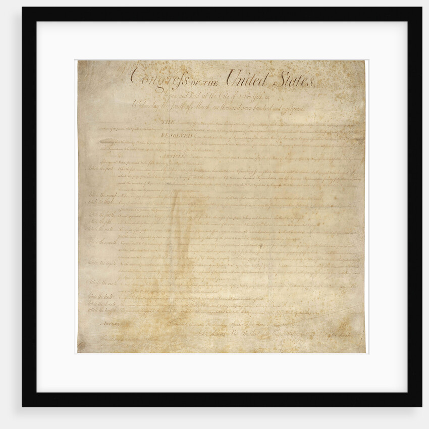 The Bill of Rights by Anonymous