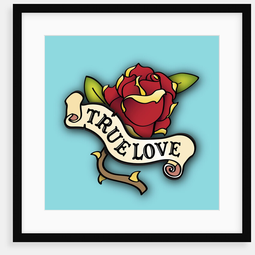 True Love Rose Tattoo by Anonymous