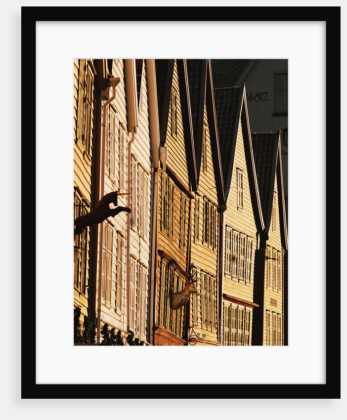 Row of Wooden Houses in Bryggen by Anonymous