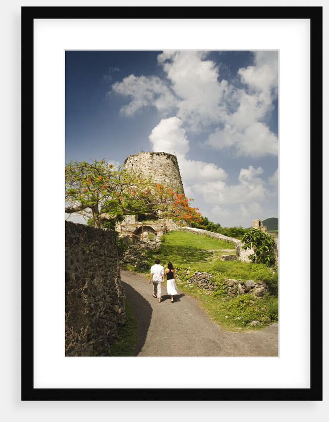 Couple Walking Toward Annaberg Sugar Mill by Anonymous