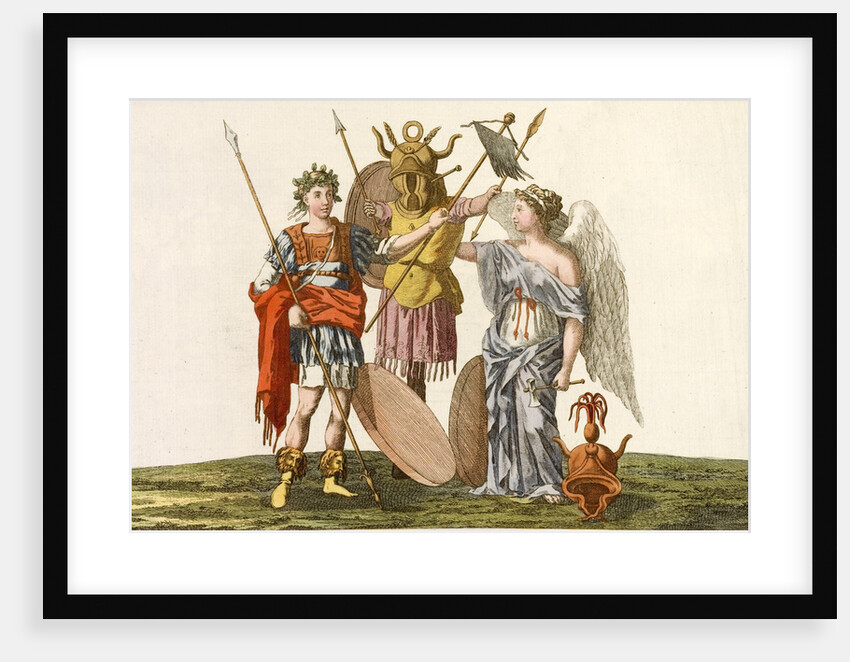Print of Emperor, Trophy and Winged Victory by Anonymous