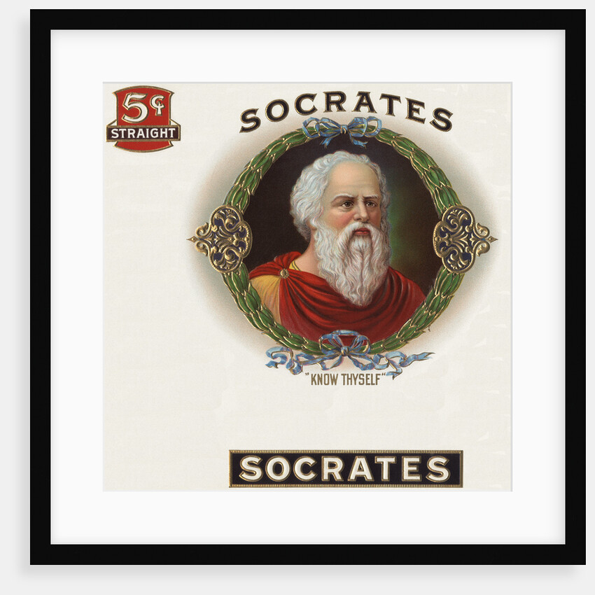 Socrates Cigar Box Label by Anonymous