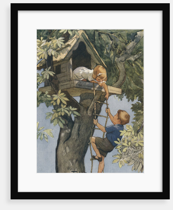 Book Illustration of Children in Treehouse by Inez Topham