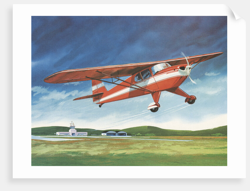 Illustration of Propeller Airplane by Anonymous