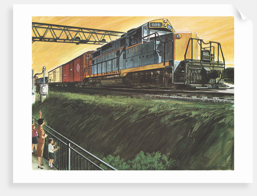 Illustration of Freight Train by Anonymous