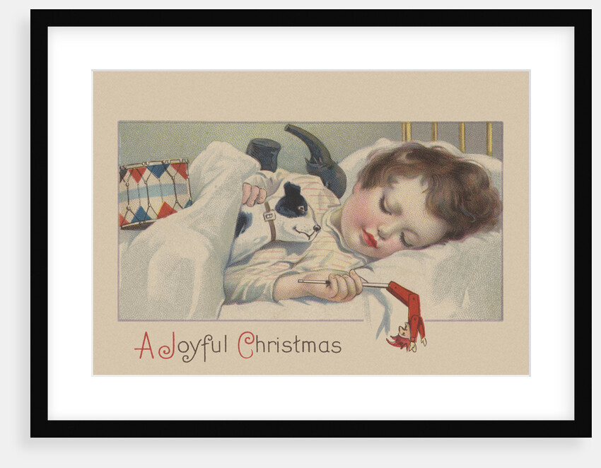 A Joyful Christmas Postcard by Anonymous
