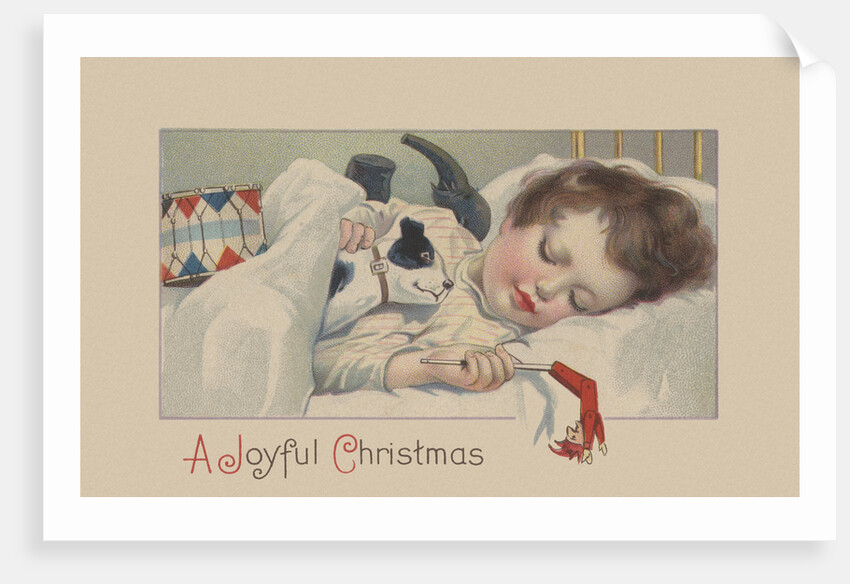 A Joyful Christmas Postcard by Anonymous