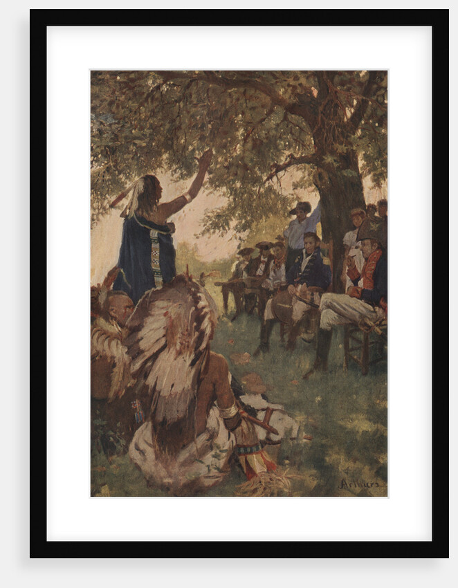 Tecumseh Shawnee Chieftain and William Henry Harrison by Stanley Arthurs