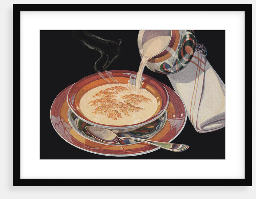 Illustration of Bowl of Hot Cereal by Anonymous