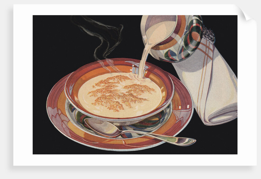 Illustration of Bowl of Hot Cereal by Anonymous