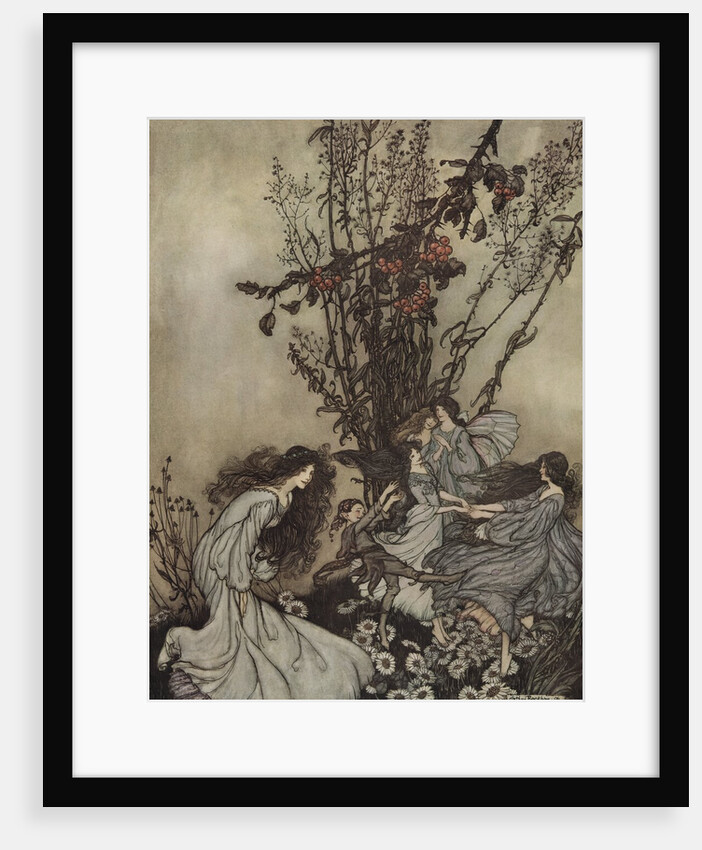 Fairies Never Say, 'We Feel Happy'; What They Say Is, 'We Feel Dancey' by Arthur Rackham