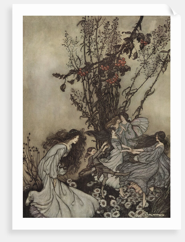 Fairies Never Say, 'We Feel Happy'; What They Say Is, 'We Feel Dancey' by Arthur Rackham