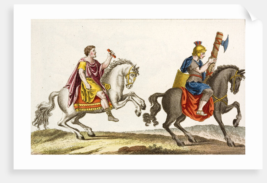 Print of Roman Cavalry on Horseback by Anonymous