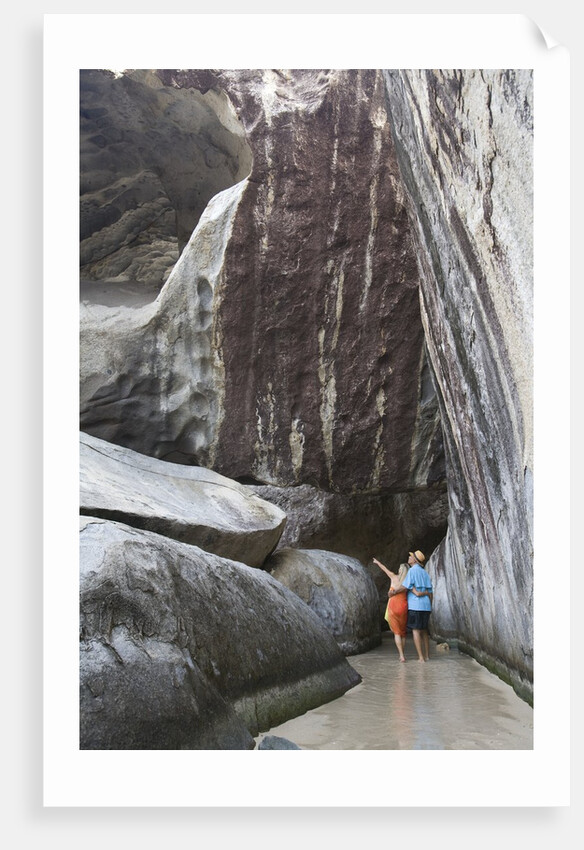 Couple Pointing at Rocks at The Baths by Anonymous