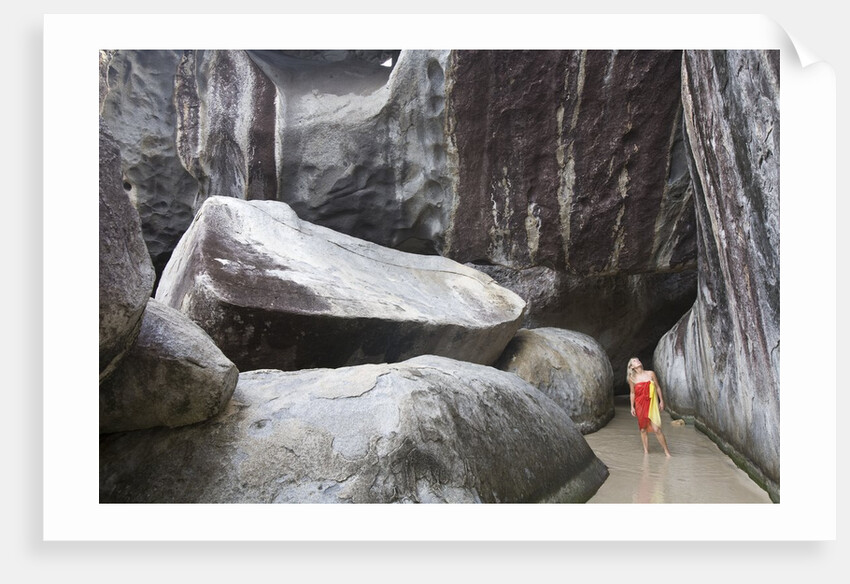 Woman next to Rocks at The Baths by Anonymous