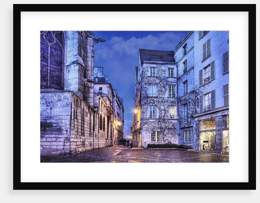 Cobblestone Street in The Marais District of Paris by Anonymous